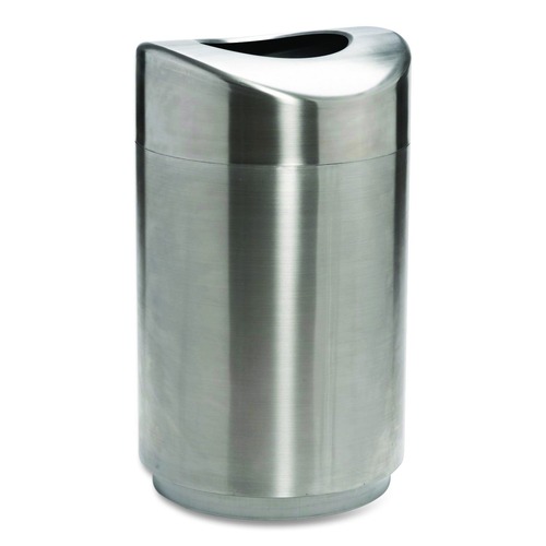 Trash & Waste Bins | Rubbermaid Commercial FGR2030SSPL Eclipse 30-Gallon Curved Open Top Waste Receptacle (Stainless Steel) image number 0