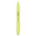 Highlighters | Universal UNV08851 Chisel Tip Pocket Highlighters - Fluorescent Yellow (1 Dozen) image number 1