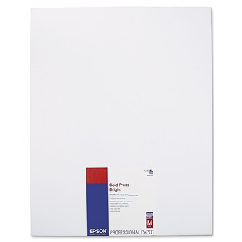 Epson S042311 17 in. x 22 in. 21 mil Cold Press Bright Fine Art Paper - Textured Matte White