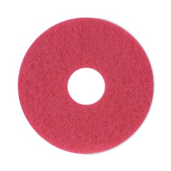 CLEANING AND SANITATION | Boardwalk BWK4012RED 12 in. dia. Buffing Floor Pads - Red (5-Piece/Carton)