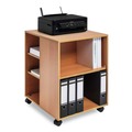Office Carts & Stands | Durable 311347 20.79 in. x 23.31 in. x 29.45 in. 6 Shelves Wood Flexible Multi-Functional Cart for Office Storage - Beech image number 2