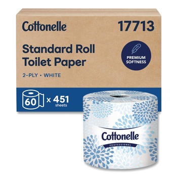 Cottonelle 17713 2-Ply Septic Safe Bathroom Tissue for Business - White (60/Carton)