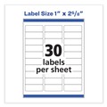Labels | Avery 08250 1 in. x 2.63 in. Vibrant Inkjet Color-Print Labels with Sure Feed - Matte White (600/PK) image number 6