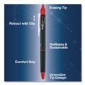Pens | Pilot PIL17372 Frixion Synergy Clicker Erasable Gel Pen, Retractable, Extra Fine 0.5 mm, Red Ink, Black/Red Barrel, Dozen image number 4