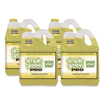 Simple Green 4110100401128 1 Gallon Pro Dish Soap - Sparkling Citrus Scent (4/Carton)