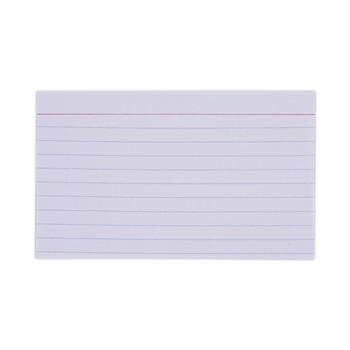 FLASH CARDS | Universal UNV47210EE 3 in. x 5 in. Ruled Index Cards - White (100/Pack)