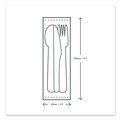 Cutlery | Vegware VW-KFSWN Compostable Fork/Knife/Spoon/Napkin Cutlery Kits - White (250/Carton) image number 5