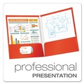 File Folders | Oxford 51711EE 100 Sheet Capacity 11 in. x 8.5 in. High Gloss Laminated Paperboard Folder - Red (25/Box) image number 2