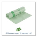 Trash Bags | Stout by Envision E3348E85 32 Gallon 0.85 mil 33 in. x 48 in. EcoSafe-6400 Bags - Green (50/Box) image number 3