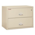 Office Filing Cabinets & Shelves | FireKing 2-3822-CPA 2 Legal/Letter-Size File Drawers 37.5 in. x 22.13 in. x 27.75 in. Insulated Lateral File - Parchment image number 1