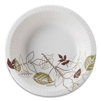 Dixie SX12PATH Pathways 12 oz. Heavyweight Paper Bowls - Green/Burgundy (1000/Carton)