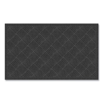 Apache Mills 60461190130000500 36 in. x 60 in. Ecomat Crosshatch Entry Mat - Charcoal