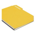 File Folders | Smead 21562 1/3-Cut Tabs Assorted Letter Size 1 in. Expansion Recycled Heavy Pressboard Folders - Yellow (25/Box) image number 2