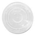 Cups and Lids | Karat C-KC626TS Plastic Flat PET Lids with Straw Slot Fits 12 oz. to 24 oz. Cold Cups - Clear (1000/Carton) image number 0