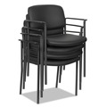 Office Chairs | Alera ALEUT6816 Sorrento Series 25.59 in. x 24.01 in. x 33.85 in. Ultra-Cushioned Stacking Guest Chair - Black (2/Carton) image number 5