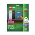 Labels | Avery 06479 1 in. x 2.63 in. High-Vis Removable Laser/Inkjet ID Labels with Sure Feed - Assorted Neon (360/Pack) image number 0