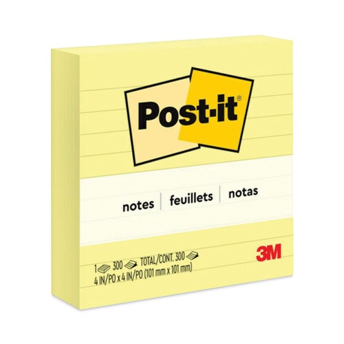 Notebooks & Pads | Post-it Notes 675-YL 4 in. x 4 in. Note Ruled Original Pads - Canary Yellow (1-Pad) image number 0