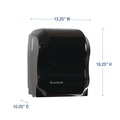 Paper & Dispensers | Boardwalk T7470BKBW 13.25 in. x 10.25 in. x 16.25 in. Hands Free Mechanical Towel Dispenser - Black image number 6