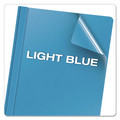 File Folders | Oxford 55801EE 8.5 in. x 11 in. 0.5 in. Capacity Standard Grade Report Cover - Clear/Light Blue (25/Box) image number 6