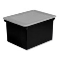 Boxes & Bins | Storex 61528U04C 13.9 in. x 18.3 in. x 10.6 in. Legal/Letter Tote with Comfort Edges - Black (4/Carton) image number 1