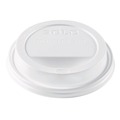Cups and Lids | Dart TL1224TG Solo Traveler Sip Through Lids for ThermoGuard 12 oz to 24 oz Hot Cups - White (1200/Carton) image number 1