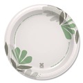 Just Launched | Dixie UX9WS Pathways Soak-Proof Shield WiseSize 8.5 in. Paper Plates - Green/Burgundy (125/Pack) image number 0