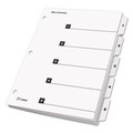 Binders | Cardinal 60513 11 x 8.5 OneStep Printable Table of Contents and 1 to 5 Dividers - White (5/Set) image number 1