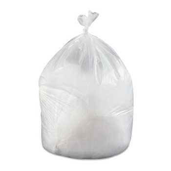 Inteplast Group VALH3860N22 High-Density 60 Gallon 38 in. x 58 in. Commercial Can Liners - Clear (150/Carton)