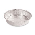 Food Service | Boardwalk BWKROUND9 48 oz. 9 in. Diameter x 1.66 in. Round Aluminum To-Go Containers - Silver (500/Carton) image number 0