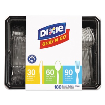  | Dixie CH0369DX7 Knives/Spoons/Forks Heavyweight Polystyrene Cutlery - Clear (10/Carton)