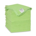 Cleaning Cloths | Boardwalk 2164037 16 in. x 16 in. Microfiber Cleaning Cloths - Green (24/Pack) image number 0