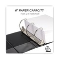 File Folders | Samsill 16420 6 in. Capacity 11 x 8.5 Nonstick D-Ring View Binder, 3 Rings - Black image number 5