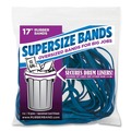 Rubber Bands | Alliance 08995 0.25 in. x 17 in. 4060 PSI Max Elasticity SuperSize Bands - Blue (12/Pack) image number 3