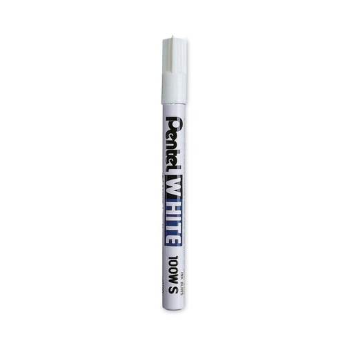 Permanent Markers | Pentel 100W-S Fine Bullet Tip Permanent Marker - White image number 0