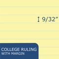 Notebooks & Pads | Roaring Spring 74501 11 x 9.5 Sheets (40) WIDE Landscape Format Medium/College Rule Writing Pad - Canary Yellow image number 2