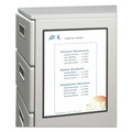 File Jackets & Sleeves | C-Line 37991 9.2 x 11.69 Magnetic Mount Cubicle Keepers Display Holders - Clear (25/Box) image number 1