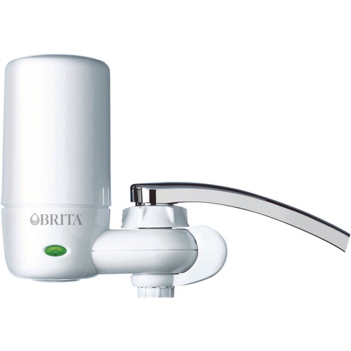 Food Service | Brita 42201CT Water Faucet Mount Filtration System with 1 Elite Advanced Replacement Filter - White (4/Carton) image number 0
