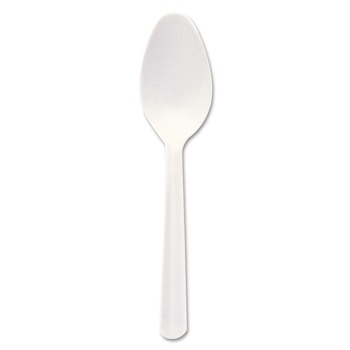 Dart S5BW Bonus Polypropylene Cutlery 5 in. Teaspoon - White (1000/Carton)