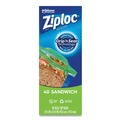 Food Service | Ziploc 383179 1.2 mil. 6.5 in. x 5.88 in. Resealable Sandwich Bags - Clear (40/Box) image number 3