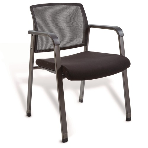 Office Chairs | Alera ALEER4317 24.41 in. x 22.64 in. x 31.73 in. Elgar Fabric Guest Chair - Black Seat, Black Back, Black Base image number 0