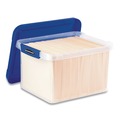 Boxes & Bins | Bankers Box 0086202 14 in. x 17.38 in. x 10.5 in. Heavy Duty Plastic File Storage - Clear/Blue (2/Pack) image number 1