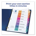 Back to School Sale | Avery 11133 Ready Index 11 in. x 8.5 in. 8-Tab 1 to 8 Customizable TOC Multicolor Tab Dividers - White/Traditional Color Tabs (1-Set) image number 3