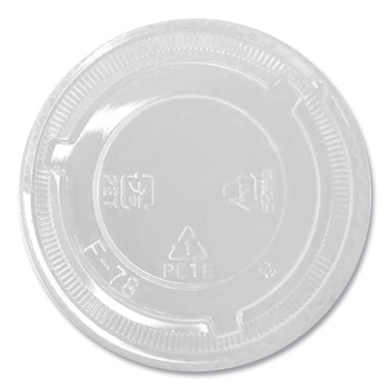 Karat C-KC78TS-NH 8 oz. to 10 oz. Cold Cup No Hole Flat PET Lids - Clear (1000/Carton)