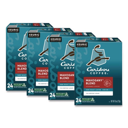 Coffee | Caribou Coffee 5000330134 Coffee K-Cups - Mahogany (96/Carton) image number 0