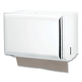 Paper Towels and Napkins | San Jamar T1800WH 10.75 in. x 6 in. x 7.5 in. Singlefold Paper Towel Dispenser - White image number 2