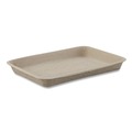  | Chinet 20815 StrongHolder 9 in. x 12 in. x 1 in. Molded Fiber Paper Food Trays - Beige (250/Carton) image number 3