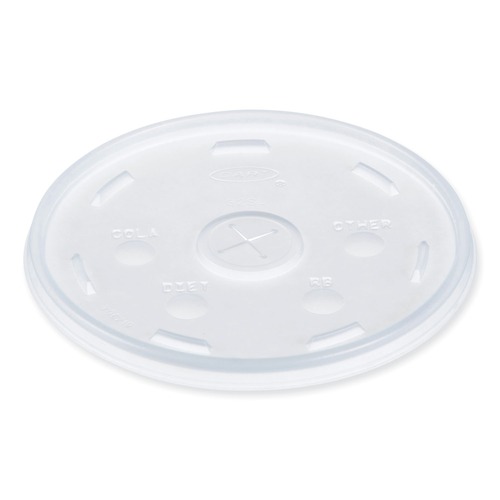 Cups and Lids | Dart 32SL1 Plastic Lids for Foam Cups and Containers Fits 32 oz./44 oz./60 oz. Hot Cups - Translucent (1000/Carton) image number 0