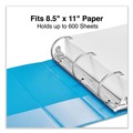 Binders | Universal UNV20753 11 in. x 8.5 in. 3 in. Capacity 3-Slant D-Ring View Binder - Light Blue image number 7