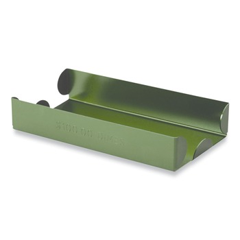CONTROLTEK 560067 3.5 in. x 10 in. x 1.75 in. Dimes Stackable Metal Coin Tray - Green