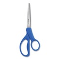 Arts & Crafts Supplies | Westcott 15452 8 in. Preferred Line Stainless Steel Scissors with 3.5 in. Cut Length - Blue (2/Pack) image number 1